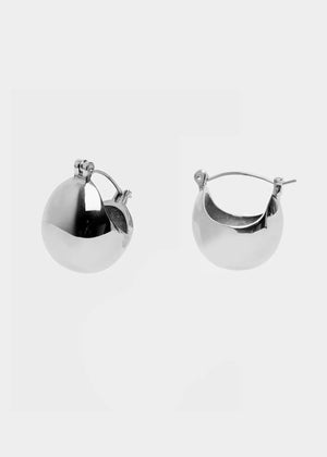 Dora Lobe Earrings | Silver