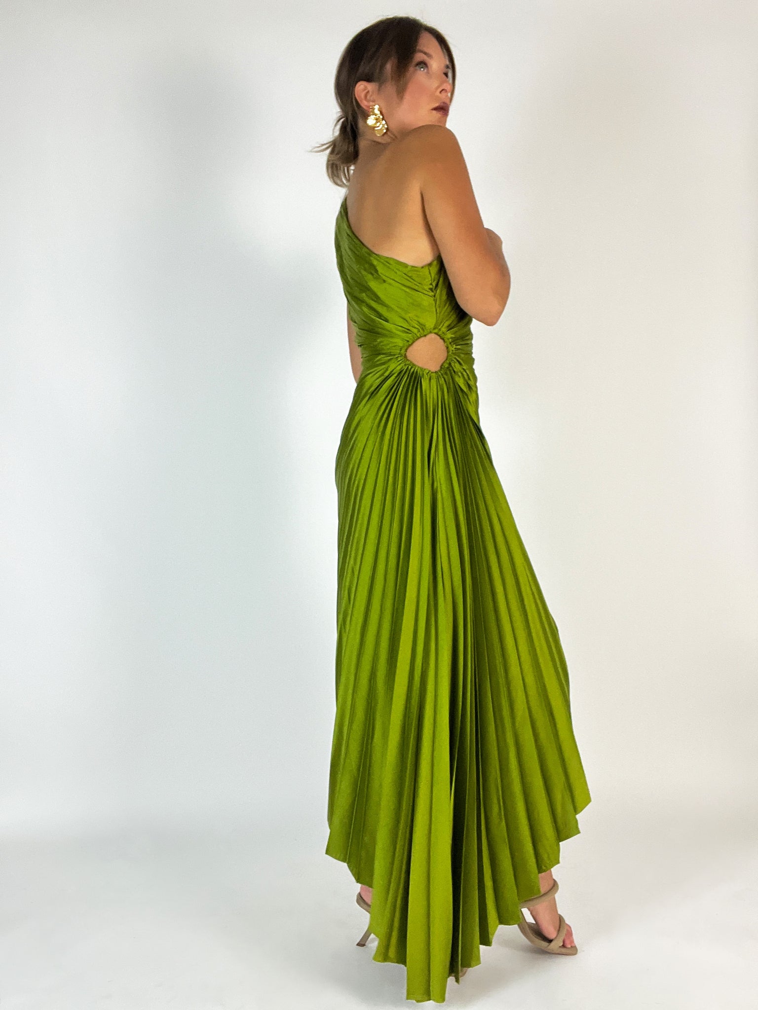 Francis Asymmetrical Dress | Olive
