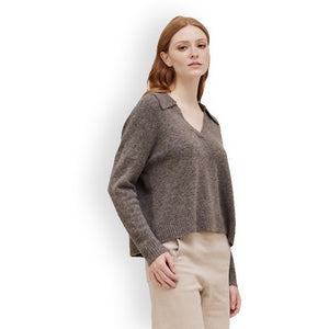 Umber Collared Sweater