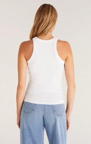 Z Supply: Lily Ribbed Tank | White