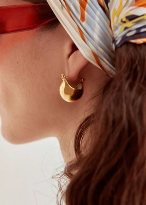 Dora Lobe Earrings | Gold