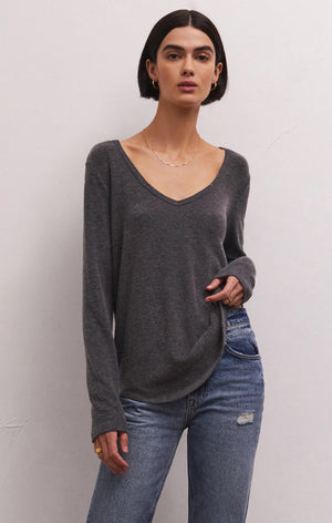 Z Supply: Laylow Marled Top | Charcoal